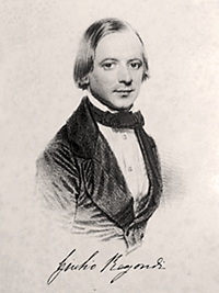 Giulio Regondi portrait with signature